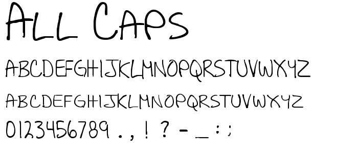 All Caps font